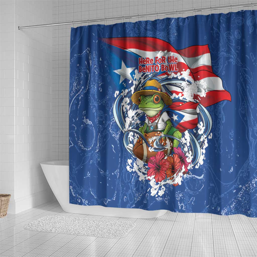 Puerto Rican Coquí Football Shower Curtain Here For The Benito Bowl