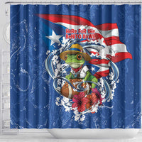 Puerto Rican Coquí Football Shower Curtain Here For The Benito Bowl
