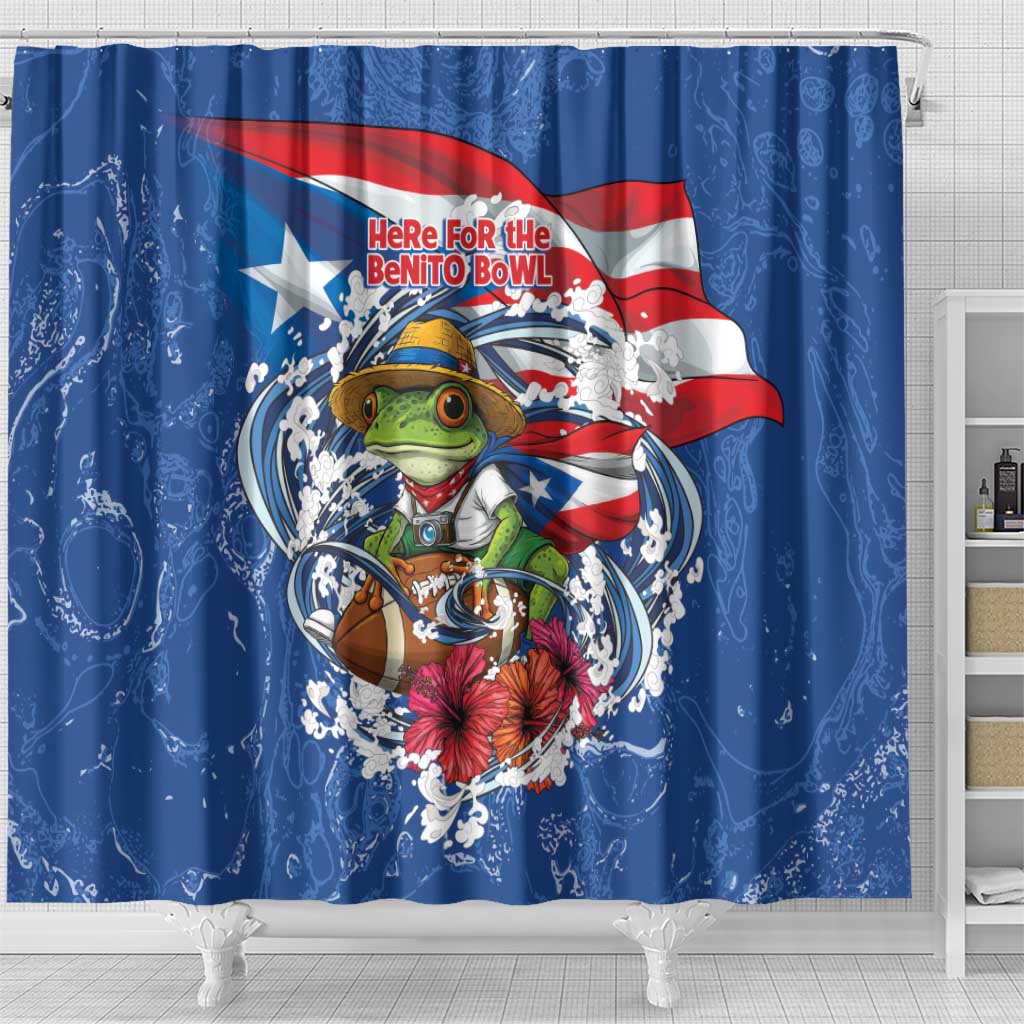 Puerto Rican Coquí Football Shower Curtain Here For The Benito Bowl