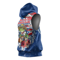 Puerto Rican Coquí Football Sleeveless Hoodie Here For The Benito Bowl