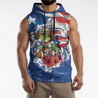 Puerto Rican Coquí Football Sleeveless Hoodie Here For The Benito Bowl