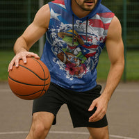 Puerto Rican Coquí Football Sleeveless Hoodie Here For The Benito Bowl