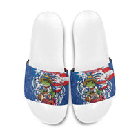 Puerto Rican Coquí Football Slide Sandals Here For The Benito Bowl
