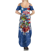 Puerto Rican Coquí Football Summer Maxi Dress Here For The Benito Bowl