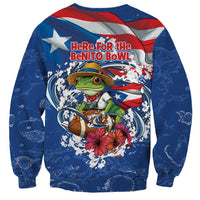 Puerto Rican Coquí Football Sweatshirt Here For The Benito Bowl