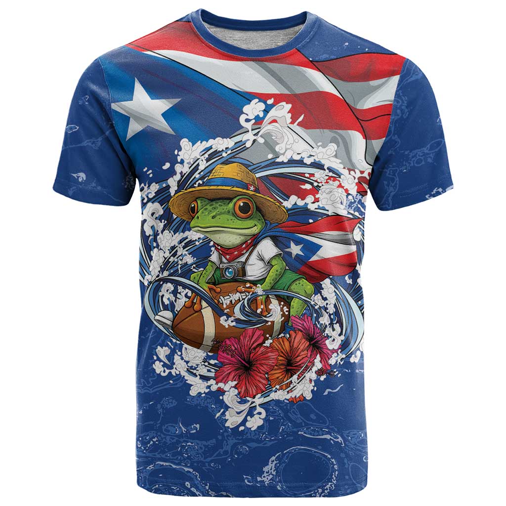 Puerto Rican Coquí Football T Shirt Here For The Benito Bowl