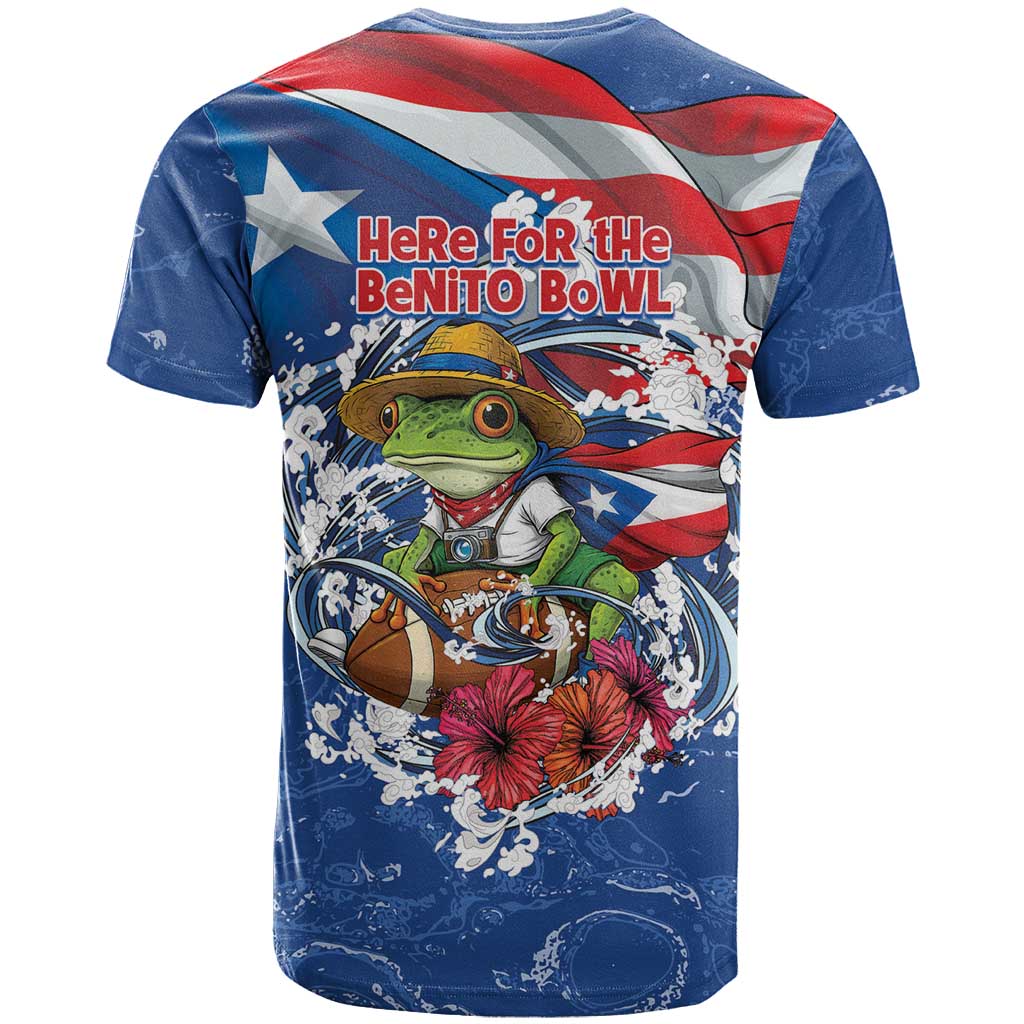 Puerto Rican Coquí Football T Shirt Here For The Benito Bowl