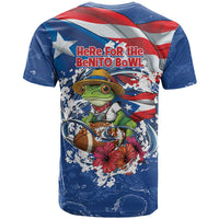 Puerto Rican Coquí Football T Shirt Here For The Benito Bowl