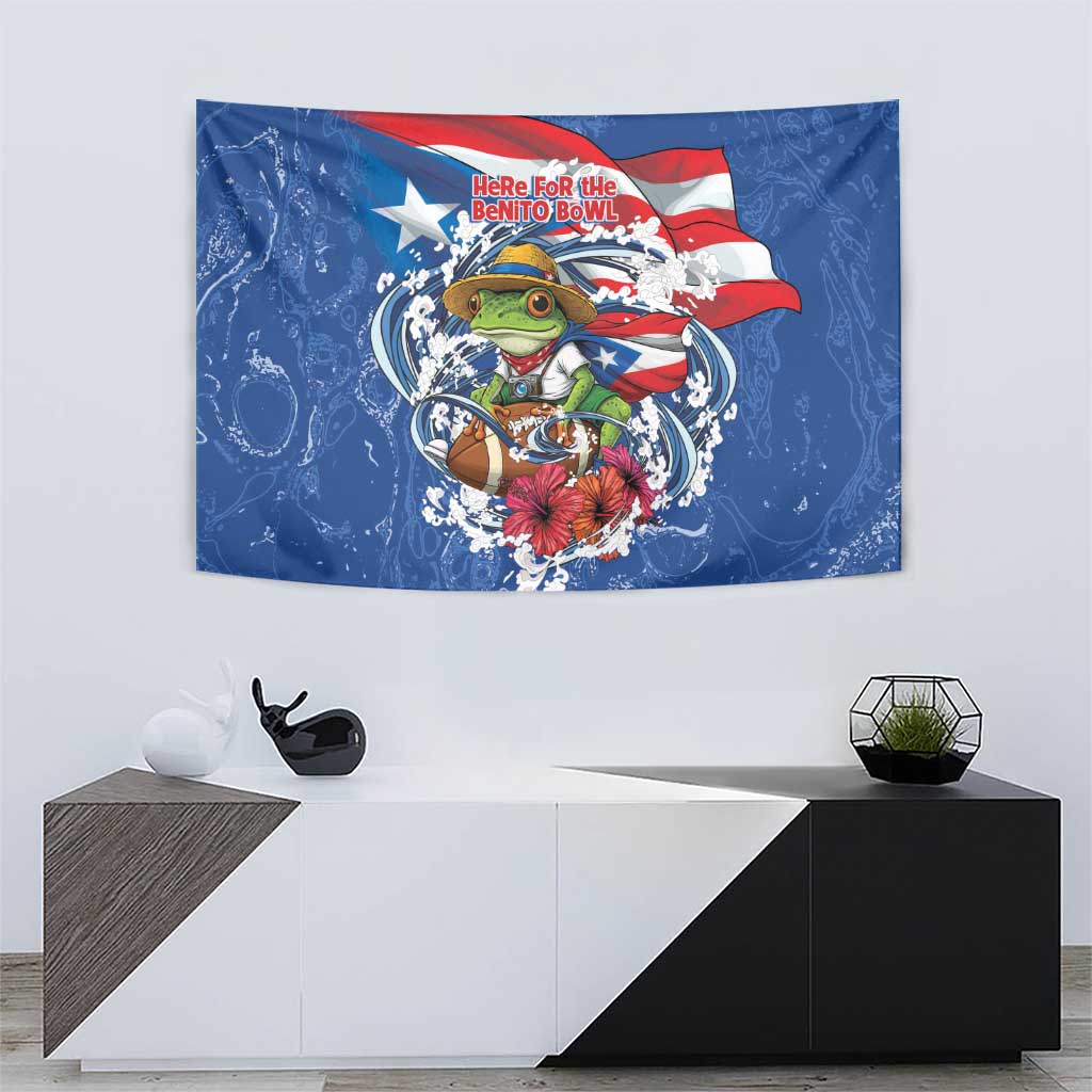 Puerto Rican Coquí Football Tapestry Here For The Benito Bowl