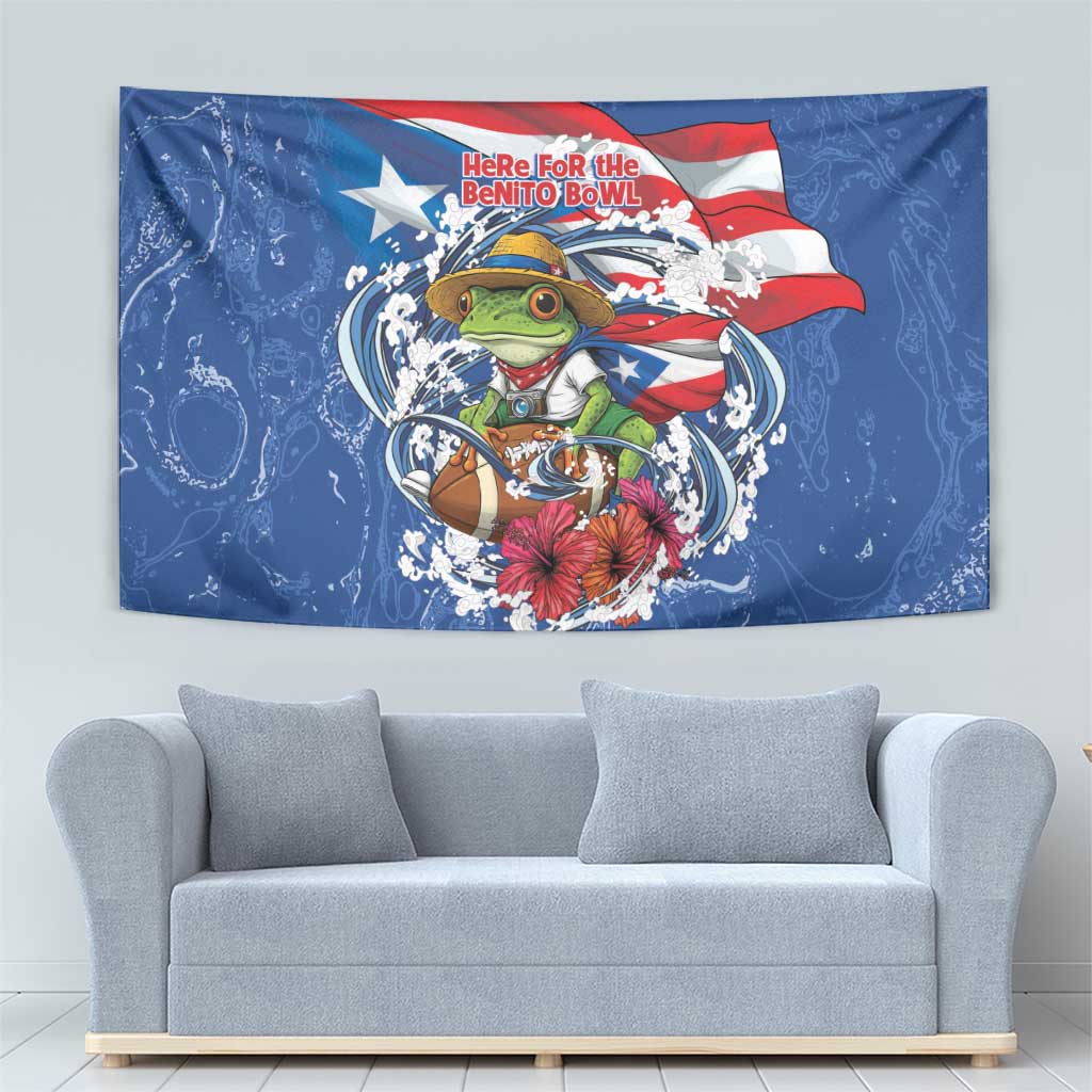 Puerto Rican Coquí Football Tapestry Here For The Benito Bowl