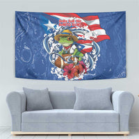 Puerto Rican Coquí Football Tapestry Here For The Benito Bowl
