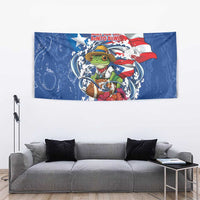 Puerto Rican Coquí Football Tapestry Here For The Benito Bowl