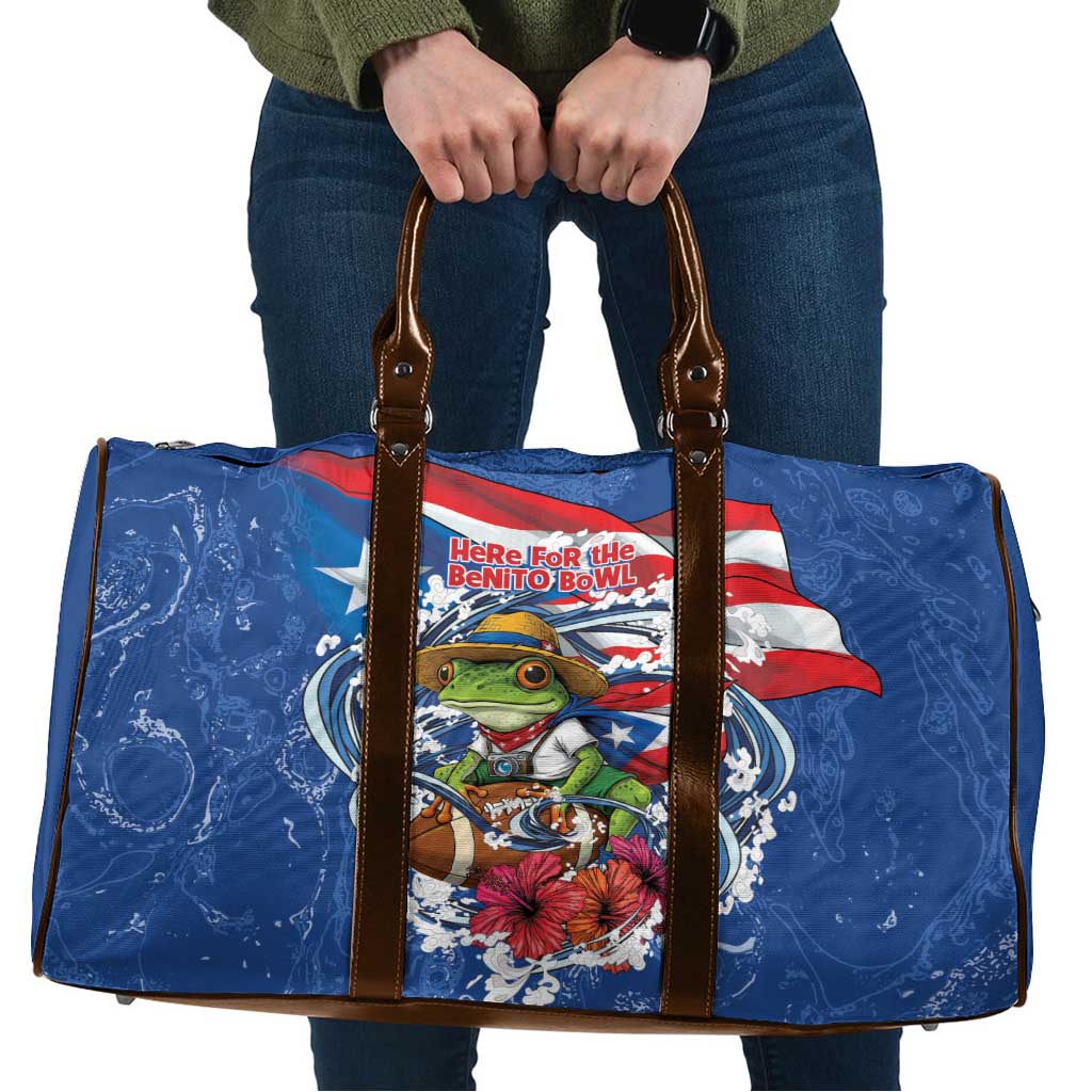 Puerto Rican Coquí Football Travel Bag Here For The Benito Bowl