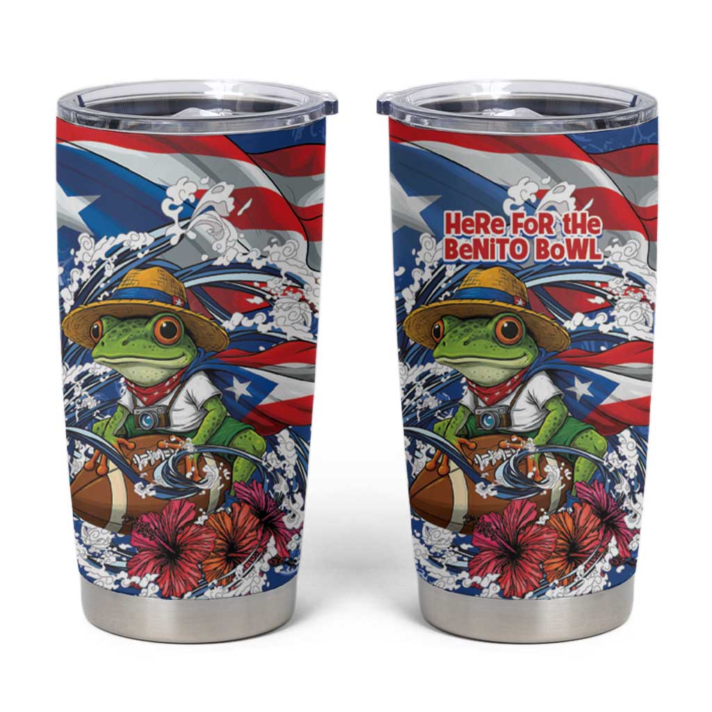 Puerto Rican Coquí Football Tumbler Cup Here For The Benito Bowl