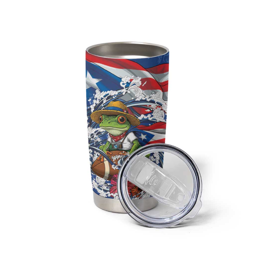 Puerto Rican Coquí Football Tumbler Cup Here For The Benito Bowl