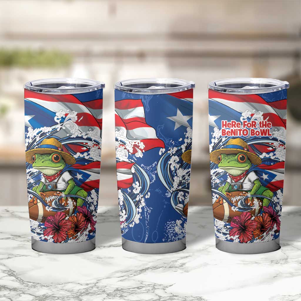 Puerto Rican Coquí Football Tumbler Cup Here For The Benito Bowl