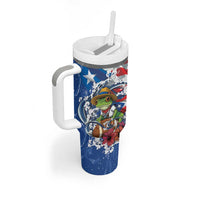 Puerto Rican Coquí Football Tumbler With Handle Here For The Benito Bowl