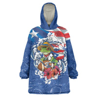 Puerto Rican Coquí Football Wearable Blanket Hoodie Here For The Benito Bowl