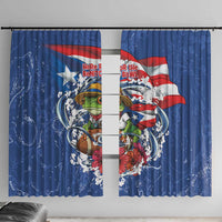 Puerto Rican Coquí Football Window Curtain Here For The Benito Bowl