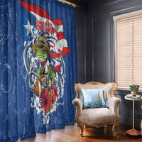 Puerto Rican Coquí Football Window Curtain Here For The Benito Bowl