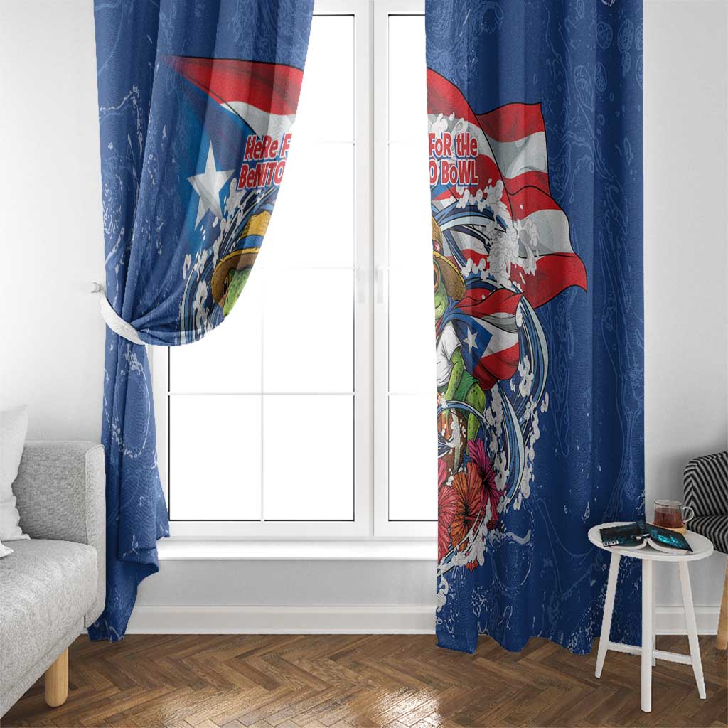 Puerto Rican Coquí Football Window Curtain Here For The Benito Bowl