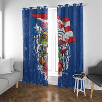 Puerto Rican Coquí Football Window Curtain Here For The Benito Bowl