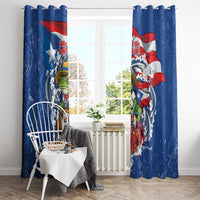 Puerto Rican Coquí Football Window Curtain Here For The Benito Bowl