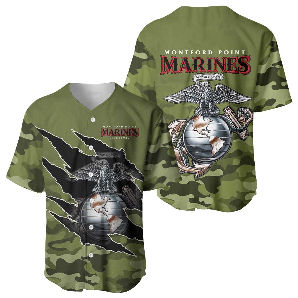 Montford Point Marines Baseball Jersey African American Breaking Barriers 1942