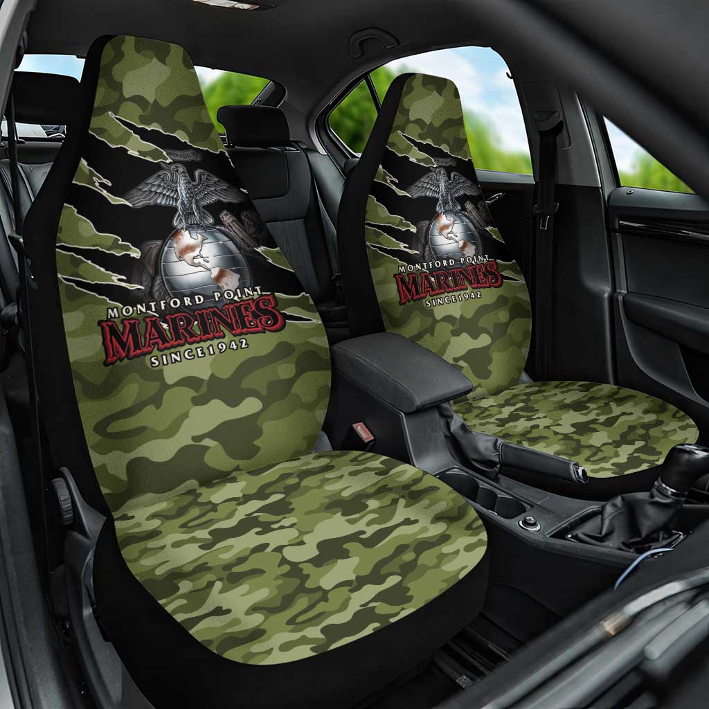 Montford Point Marines Car Seat Cover African American Breaking Barriers 1942