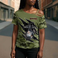 Montford Point Marines Cross Shoulder Shirt African American Breaking Barriers 1942