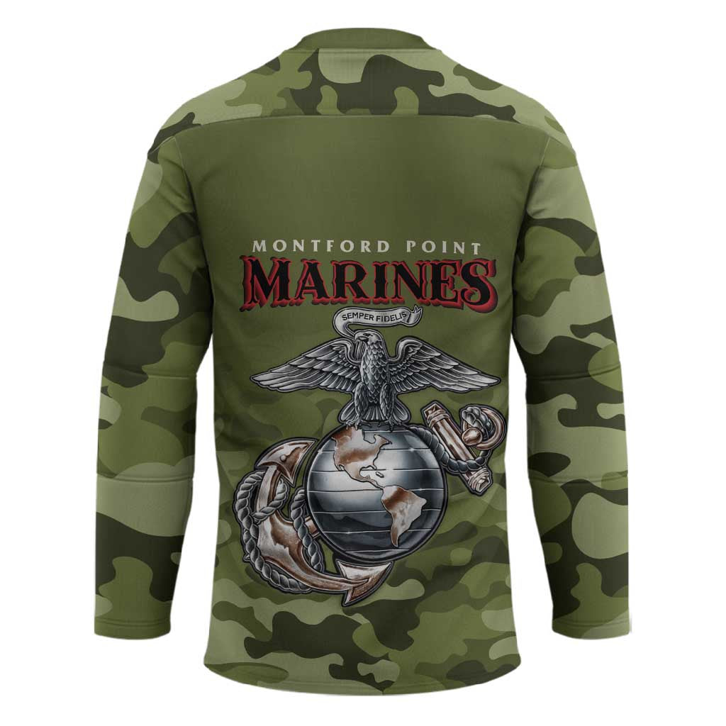 Montford Point Marines Hockey Jersey African American Breaking Barriers 1942