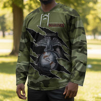 Montford Point Marines Hockey Jersey African American Breaking Barriers 1942