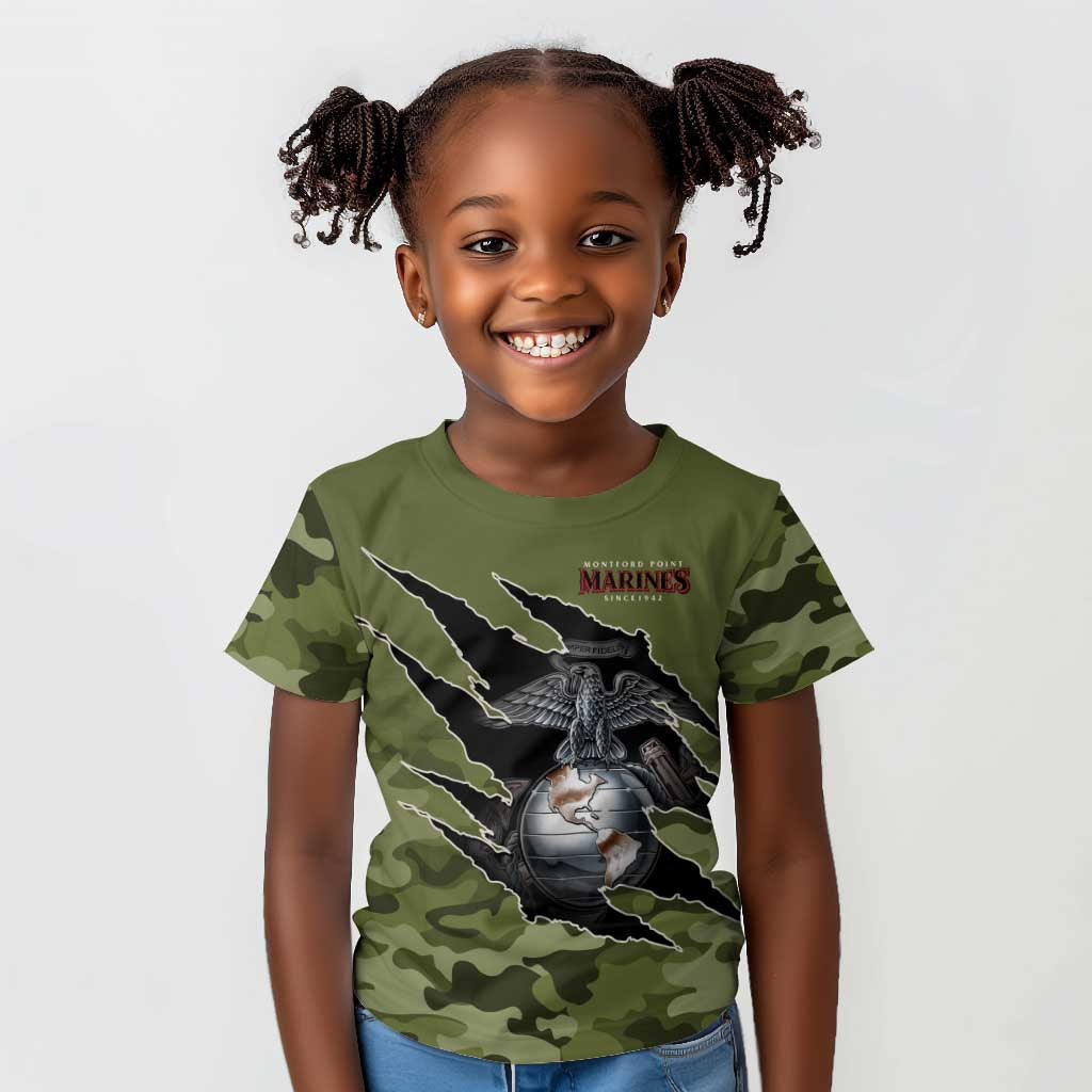 Montford Point Marines Kid T shirt African American Breaking Barriers 1942