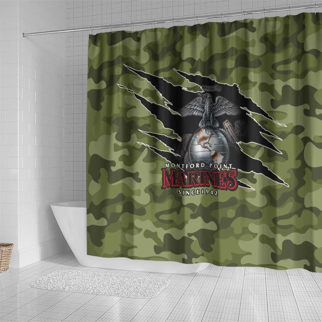 Montford Point Marines Shower Curtain African American Breaking Barriers 1942