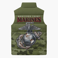 Montford Point Marines Sleeveless Puffer Jacket African American Breaking Barriers 1942