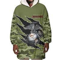Montford Point Marines Wearable Blanket Hoodie African American Breaking Barriers 1942