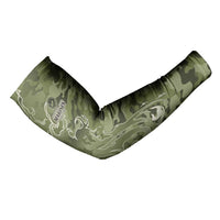 Montford Point Marines Arm Sleeves Flame Fire Military Green Camo