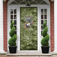 Montford Point Marines Door Cover Flame Fire Military Green Camo