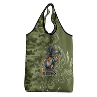 Montford Point Marines Grocery Bag Flame Fire Military Green Camo