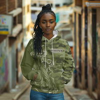 Montford Point Marines Hoodie Flame Fire Military Green Camo