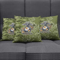 Montford Point Marines Pillow Cover Flame Fire Military Green Camo