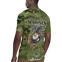 Montford Point Marines Rugby Jersey Flame Fire Military Green Camo