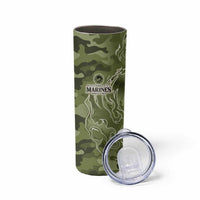 Montford Point Marines Skinny Tumbler Flame Fire Military Green Camo