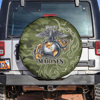 Montford Point Marines Spare Tire Cover Flame Fire Military Green Camo