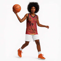Montford Point Marines Basketball Jersey Flame Fire Military Red Camo