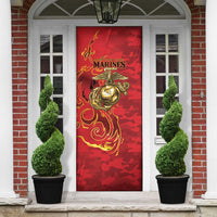 Montford Point Marines Door Cover Flame Fire Military Red Camo