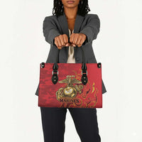 Montford Point Marines Leather Bag Flame Fire Military Red Camo