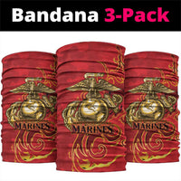 Montford Point Marines Neck Gaiter Flame Fire Military Red Camo