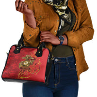 Montford Point Marines Shoulder Handbag Flame Fire Military Red Camo