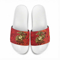 Montford Point Marines Slide Sandals Flame Fire Military Red Camo